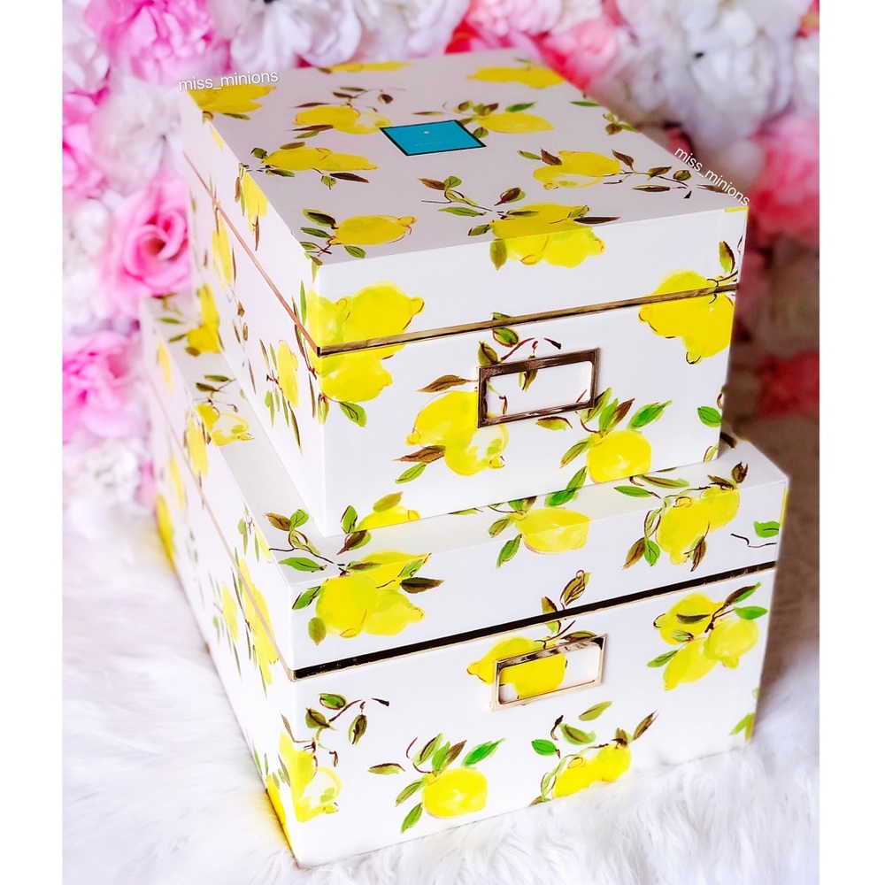 Kate Spade Lemon Nesting Storage Box - Picture 2 of 8